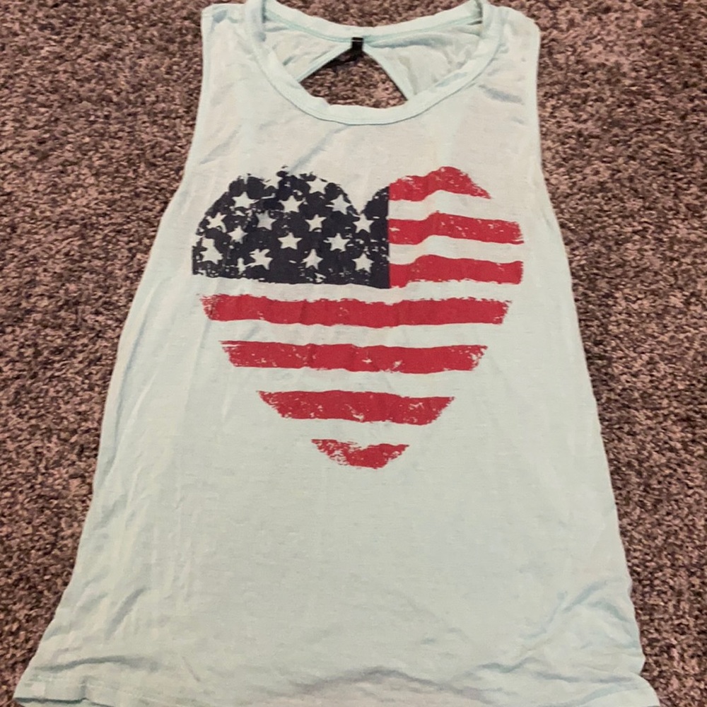 American flag tank top